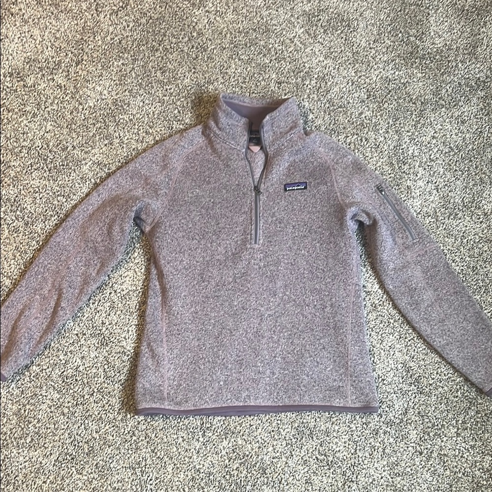 Patagonia Lilac Quarter-Zip Sweatshirt